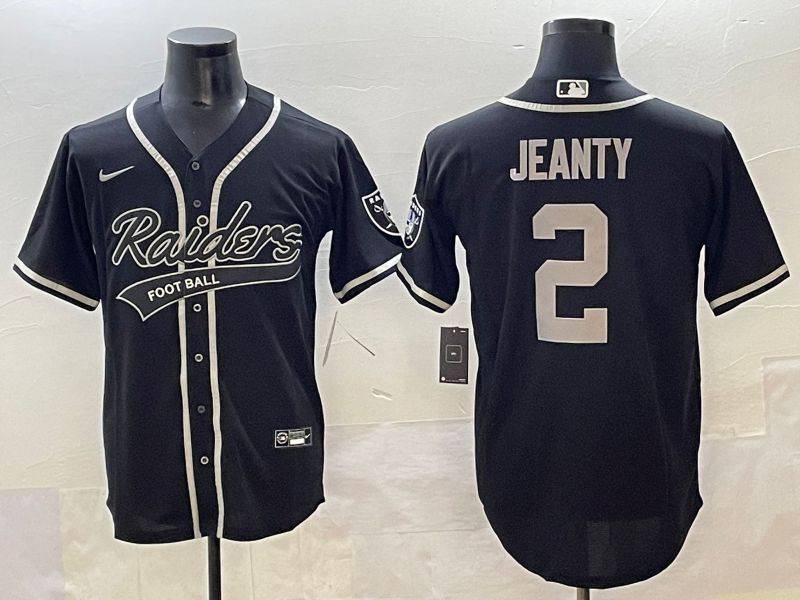 Men 2025 Oakland Raiders #2 Jeanty Black Joint Name Nike Limited NFL Jersey style 20->oakland raiders->NFL Jersey